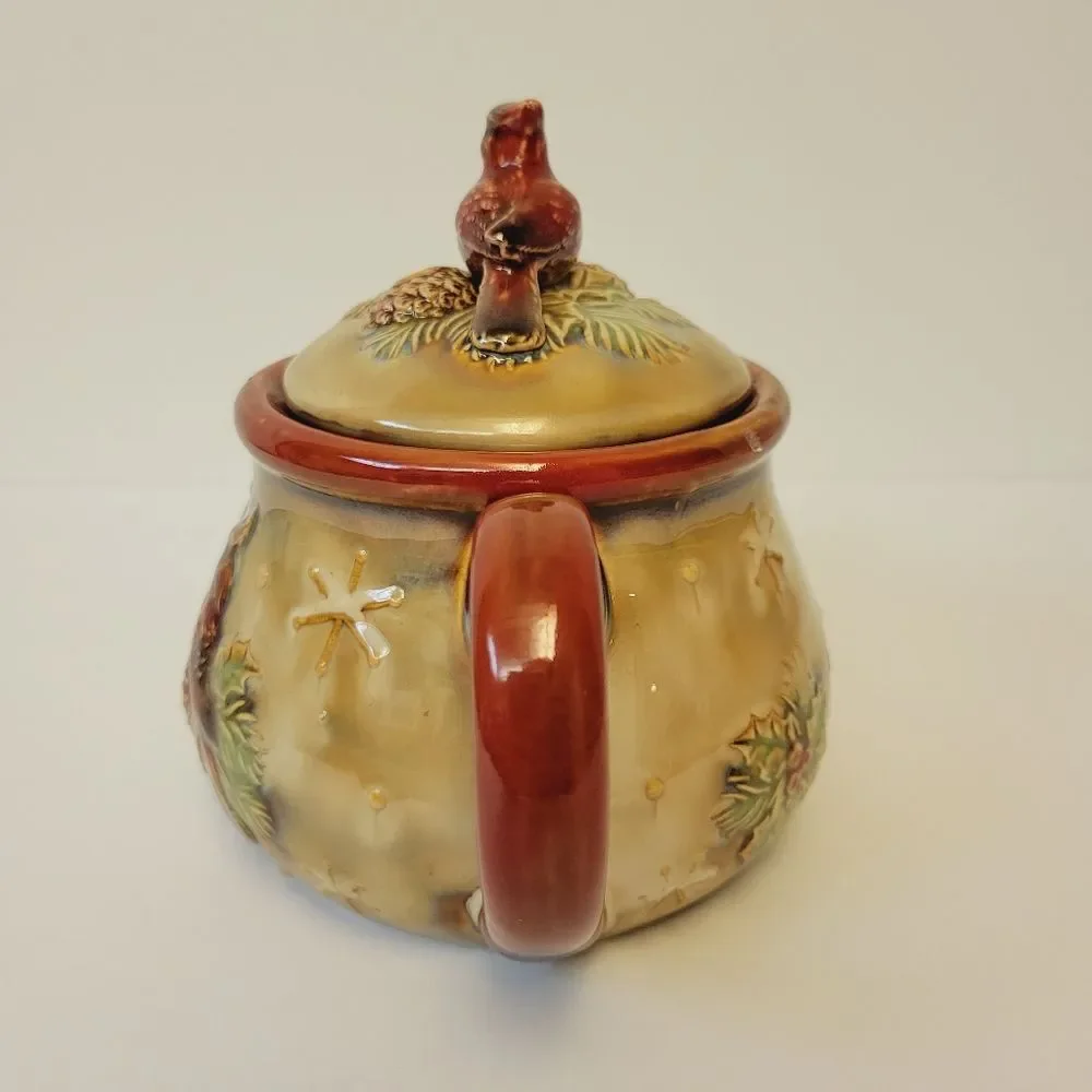 Ceramic Fall Colors Birds Design Mark A Teapot - Picture 5 of 10